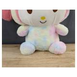 My Melody Rainbow Tie-Dye 15.7' Plush Toy with Blanket - Brand New *A
