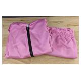 Girls Pink Zip-Up Hoodie & Elastic Waist Pant Set - Girls Size 7-8y - Brand New