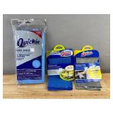 6 Quickie Fast Drying Microfiber Cloths - Homepro Quickie Microfiber Cloth - Quickie Stainless Steel Cloth - Brand New *A