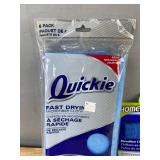 6 Quickie Fast Drying Microfiber Cloths - Homepro Quickie Microfiber Cloth - Quickie Stainless Steel Cloth - Brand New *A