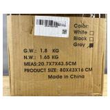 Under-Bed Storage Box 80x43x16 cm - White & Black & Grey - Brand New