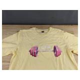 Yellow Gym Print Men's Size Medium T-Shirt - Brand New