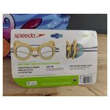 Speedo Splash Jammer Kids Flotation Vest 33-55 lbs and Speedo Goggles Youth Size Age 3-5 - Brand New *A