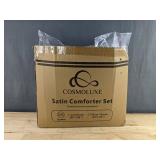 Cosmoluxe Satin Comforter Set Queen Size Pink - Brand New *A