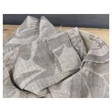 2 Jinchan Linen Curtains 50 in W x 84 in L Gray Floral - Brand New *A