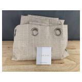 2 Jinchan Blackout Curtains - 38in wide x 96in long - Beige - Brand New *A