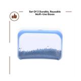 12 IDB Silicone Reusable Storage Bags Blue - Brand New *A