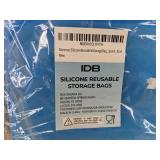 12 IDB Silicone Reusable Storage Bags Blue - Brand New *A