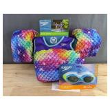 Speedo Splash Jammer - Kids Floating Device 33-35 lbs and Speedo Goggles Youth Age 6-14 - Brand New *A