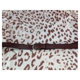 Pink Leopard Print Floor Length Long Sleeve Dress - Belt Included - Women's Size S - Brand New