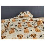 Dog Print Blanket Hoodie - Oversized Fits Most - Brand New