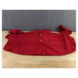 Red Corduroy Button-Up Top Women's Size XL - Brand New