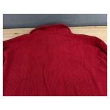 Red Corduroy Button-Up Top Women's Size XL - Brand New