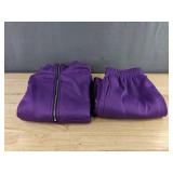 Jogging Set with Zip Front Top & Elastic Waist Pants Purple Women's Size XL - Brand New