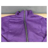 Jogging Set with Zip Front Top & Elastic Waist Pants Purple Women's Size XL - Brand New
