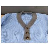 Light Blue U-Neck Sweater Women's Size Medium - Brand New