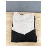 Beige & Black Color-Block Knit Sweater - Women's Size Small - Brand New