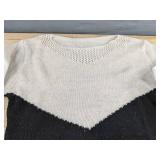 Beige & Black Color-Block Knit Sweater - Women's Size Small - Brand New