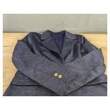 Blue & Black Skirt & Blazer Set - Women's Size Medium - Brand New