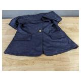 Blue & Black Skirt & Blazer Set - Women's Size Medium - Brand New