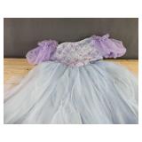 HaQini Girls Dress - Size 7 Youth - Blue & Purple Rhinestones - Brand New