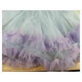 HaQini Girls Dress - Size 7 Youth - Blue & Purple Rhinestones - Brand New