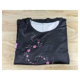 Dress - Women's Size XL Black Floral Print with Pink Flowers - Brand New