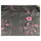 Dress - Women's Size XL Black Floral Print with Pink Flowers - Brand New