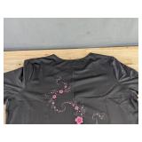 Dress - Women's Size XL Black Floral Print with Pink Flowers - Brand New
