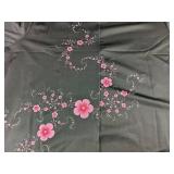 Dress - Women's Size XL Black Floral Print with Pink Flowers - Brand New