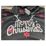 Hoodie - Black Women's Merry Christmas with Reindeer - Size Large - Brand New