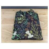 Women's Long Sleeve Top - Botanical Floral Print - Size XL - Brand New