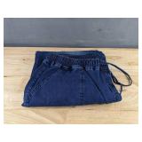 Women's Denim Jeans with Drawstring Elastic Waist - Size XL - Brand New