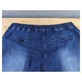 Women's Denim Jeans with Drawstring Elastic Waist - Size XL - Brand New
