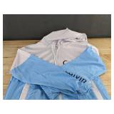 Calvin Jogging Set Zip-Up Hoodie & Pants - Blue & White - Men's Size Small - Brand New