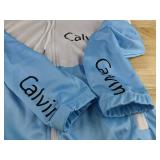 Calvin Jogging Set Zip-Up Hoodie & Pants - Blue & White - Men's Size Small - Brand New