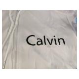 Calvin Jogging Set Zip-Up Hoodie & Pants - Blue & White - Men's Size Small - Brand New