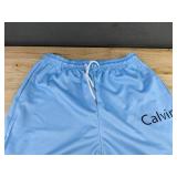 Calvin Jogging Set Zip-Up Hoodie & Pants - Blue & White - Men's Size Small - Brand New