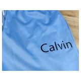 Calvin Jogging Set Zip-Up Hoodie & Pants - Blue & White - Men's Size Small - Brand New