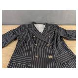 Jacket & Pants Set - Black & White Pinstripe Women's Size Medium - Brand New
