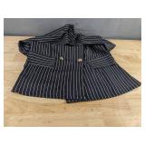 Jacket & Pants Set - Black & White Pinstripe Women's Size Medium - Brand New