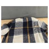 Shacket Plaid Flannel - Women's Size Small - Blue, Brown & White - Brand New