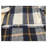 Shacket Plaid Flannel - Women's Size Small - Blue, Brown & White - Brand New