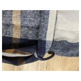 Shacket Plaid Flannel - Women's Size Small - Blue, Brown & White - Brand New