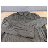 Pant Suit with Lace Top & Elastic Waist Pants - Dark Gray - Women's Size XL - Brand New
