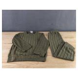3-Pack Ribbed Knit Baby Outfit 2-Piece Sets - Size 18-24M - Green, Rust, Tan - Brand New