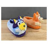 Bluey & Bingo Plush Slippers - Kids Size 11/12 - Brand New