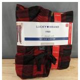 Lucky Brand Men's Sleep Fleece Pant Size XS Red & Black - Brand New