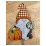 12 Piece Harvest Picks Gnome Decor Set with Display - Brand New