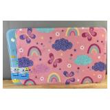 2 Comfort Bay Kids Bathmats - Rainbows and Mermaids - 18 x 28 in - Brand New